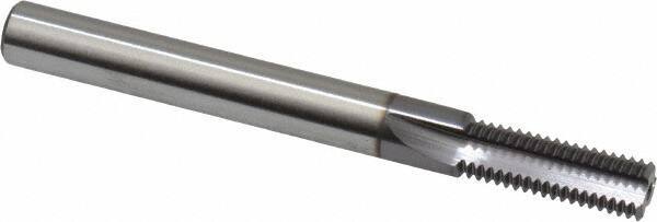 Scientific Cutting Tools - 5/16-28 Thread, 1/4" Shank Diam, TiCN Coating, Powdered Metal Straight Flute Thread Mill - 3 Flutes, 2-1/2" OAL, 5/16" Min Noml Diameter - Best Tool & Supply