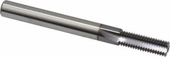 Scientific Cutting Tools - 5/16-28 Thread, 1/4" Shank Diam, TiCN Coating, Powdered Metal Straight Flute Thread Mill - 3 Flutes, 2-1/2" OAL, 5/16" Min Noml Diameter - Best Tool & Supply