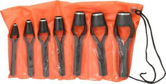 Value Collection - 7 Piece, 3/16 to 15/16", Arch Punch Set - Comes in Vinyl Roll - Best Tool & Supply