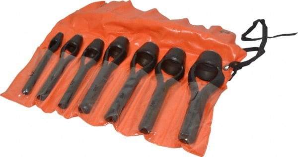 Value Collection - 7 Piece, 1/4 to 1", Arch Punch Set - Comes in Vinyl Roll - Best Tool & Supply