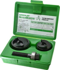 Greenlee - 6 Piece, 2" Punch Hole Diam, Manual Knockout Set - Round Punch, 10 Gage Mild Steel - Best Tool & Supply