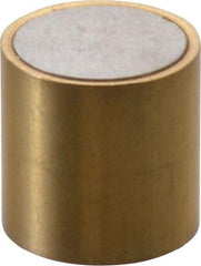 Eclipse - 1/2" Diam x 1/2" High, 0.23 Lb Average & 0.45 Lb Max Pull Force, Brass Alnico Shielded Magnet - 798.8°F Max Operating Temp, 0.032" Wall Thickness, Grade 5 Alnico - Best Tool & Supply