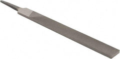 Value Collection - 6" Long, Second Cut, Hand American-Pattern File - Double Cut, 5/32" Overall Thickness, Tang - Best Tool & Supply