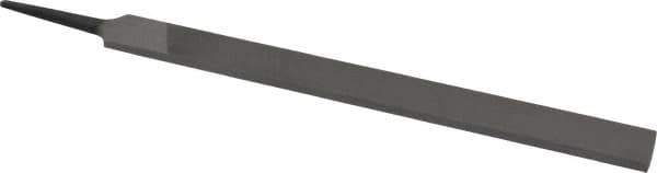 Value Collection - 10" Long, Smooth Cut, Hand American-Pattern File - Double Cut, 1/4" Overall Thickness, Tang - Best Tool & Supply