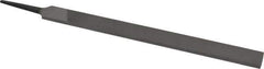 Value Collection - 10" Long, Smooth Cut, Hand American-Pattern File - Double Cut, 1/4" Overall Thickness, Tang - Best Tool & Supply