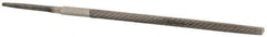 Value Collection - 4" Long, Second Cut, Round American-Pattern File - Double Cut, Tang - Best Tool & Supply