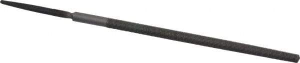 Value Collection - 4" Long, Smooth Cut, Round American-Pattern File - Double Cut, Tang - Best Tool & Supply