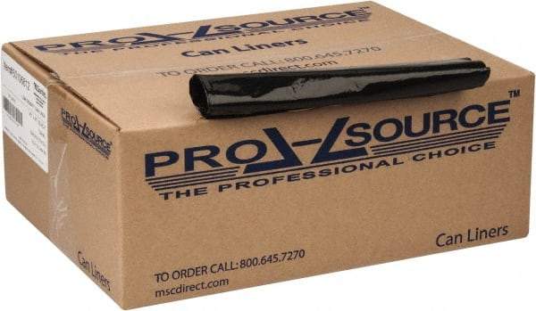 PRO-SOURCE - 1.5 mil Thick, Heavy-Duty Trash Bags - 43" Wide x 47" High, Black - Best Tool & Supply