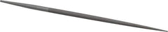 Grobet - 6" Standard Precision Swiss Pattern Round File - Double Cut, 1/4" Width Diam, With Tang - Best Tool & Supply