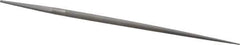 Grobet - 8" Standard Precision Swiss Pattern Round File - Double Cut, 5/16" Width Diam, With Tang - Best Tool & Supply