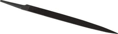 Grobet - 8" Standard Precision Swiss Pattern Barrette File - Double Cut, 7/8" Width Diam x 13/64" Thick, With Tang - Best Tool & Supply