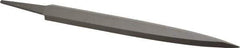 Grobet - 8" Standard Precision Swiss Pattern Barrette File - Double Cut, 7/8" Width Diam x 13/64" Thick, With Tang - Best Tool & Supply