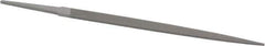 Grobet - 6" Standard Precision Swiss Pattern Crochet File - Double Cut, 13/32" Width Diam x 9/64" Thick, With Tang - Best Tool & Supply