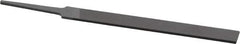 Grobet - 4" Standard Precision Swiss Pattern Equalling File - Double Cut, 13/32" Width Diam x 5/64" Thick, With Tang - Best Tool & Supply