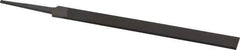 Grobet - 6" Standard Precision Swiss Pattern Equalling File - Double Cut, 1/2" Width Diam x 7/64" Thick, With Tang - Best Tool & Supply