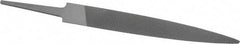 Grobet - 4" Standard Precision Swiss Pattern Half Round File - Double Cut, 15/32" Width Diam x 9/64" Thick, With Tang - Best Tool & Supply