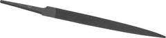 Grobet - 4" Standard Precision Swiss Pattern Half Round File - Double Cut, 15/32" Width Diam x 9/64" Thick, With Tang - Best Tool & Supply