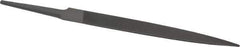 Grobet - 4" Standard Precision Swiss Pattern Half Round File - Double Cut, 15/32" Width Diam x 9/64" Thick, With Tang - Best Tool & Supply