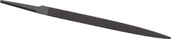 Grobet - 6" Standard Precision Swiss Pattern Half Round File - Double Cut, 19/32" Width Diam x 3/16" Thick, With Tang - Best Tool & Supply