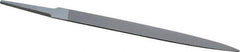 Grobet - 6" Standard Precision Swiss Pattern Half Round File - Double Cut, 19/32" Width Diam x 3/16" Thick, With Tang - Best Tool & Supply