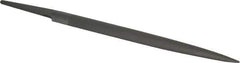 Grobet - 6" Standard Precision Swiss Pattern Half Round File - Double Cut, 19/32" Width Diam x 3/16" Thick, With Tang - Best Tool & Supply