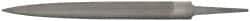 Grobet - 8" Standard Precision Swiss Pattern Half Round File - Double Cut, 13/16" Width Diam x 15/64" Thick, With Tang - Best Tool & Supply