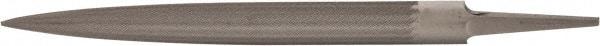 Grobet - 10" Standard Precision Swiss Pattern Half Round File - Double Cut, 1" Width Diam x 19/64" Thick, With Tang - Best Tool & Supply