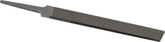 Grobet - 4" Standard Precision Swiss Pattern Hand File - Double Cut, 17/32" Width Diam x 1/8" Thick, With Tang - Best Tool & Supply