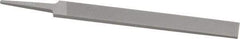 Grobet - 6" Standard Precision Swiss Pattern Hand File - Double Cut, 3/4" Width Diam x 5/32" Thick, With Tang - Best Tool & Supply