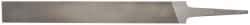 Grobet - 6" Standard Precision Swiss Pattern Hand File - Double Cut, 3/4" Width Diam x 5/32" Thick, With Tang - Best Tool & Supply