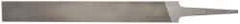 Grobet - 6" Standard Precision Swiss Pattern Hand File - Double Cut, 3/4" Width Diam x 5/32" Thick, With Tang - Best Tool & Supply