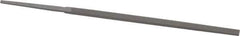 Grobet - 4" Standard Precision Swiss Pattern Narrow Pillar File - Double Cut, 3/16" Width Diam x 3/32" Thick, With Tang - Best Tool & Supply