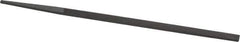 Grobet - 6" Standard Precision Swiss Pattern Narrow Pillar File - Double Cut, 1/4" Width Diam x 9/64" Thick, With Tang - Best Tool & Supply