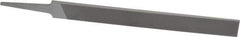 Grobet - 8" Standard Precision Swiss Pattern Hand File - Double Cut, 29/32" Width Diam x 3/16" Thick, With Tang - Best Tool & Supply