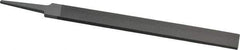 Grobet - 8" Standard Precision Swiss Pattern Hand File - Double Cut, 29/32" Width Diam x 3/16" Thick, With Tang - Best Tool & Supply