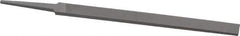 Grobet - 6" Standard Precision Swiss Pattern Regular Pillar File - Double Cut, 1/2" Width Diam x 11/64" Thick, With Tang - Best Tool & Supply