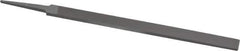 Grobet - 8" Standard Precision Swiss Pattern Regular Pillar File - 19/32" Width Diam x 13/64" Thick, With Tang - Best Tool & Supply