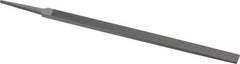 Grobet - 12" Standard Precision Swiss Pattern Regular Pillar File - Double Cut, 25/32" Width Diam x 9/32" Thick, With Tang - Best Tool & Supply