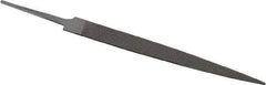 Grobet - 4" Standard Precision Swiss Pattern Warding File - Double Cut, 1/2" Width Diam x 3/64" Thick, With Tang - Best Tool & Supply