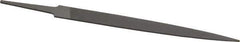 Grobet - 6" Standard Precision Swiss Pattern Warding File - Double Cut, 5/8" Width Diam x 5/64" Thick, With Tang - Best Tool & Supply