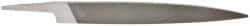 Grobet - 6" Standard Precision Swiss Pattern Knife File - Double Cut, 23/32" Width Diam x 5/32" Thick, With Tang - Best Tool & Supply