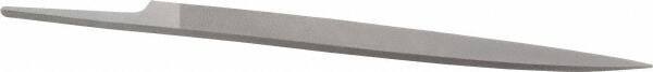 Grobet - 8" Standard Precision Swiss Pattern Knife File - Double Cut, 7/8" Width Diam x 13/64" Thick, With Tang - Best Tool & Supply