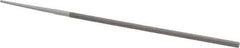 Grobet - 6" Standard Precision Swiss Pattern Round Parallel File - Double Cut, 3/16" Width Diam, With Tang - Best Tool & Supply