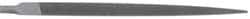 Grobet - 4" Standard Precision Swiss Pattern Three Square File - Double Cut, 9/32" Width Diam, With Tang - Best Tool & Supply