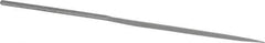 Grobet - 6-1/4" Needle Precision Swiss Pattern Barrette File - Round Handle - Best Tool & Supply