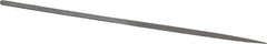 Grobet - 6-1/4" Needle Precision Swiss Pattern Crossing File - Round Handle - Best Tool & Supply