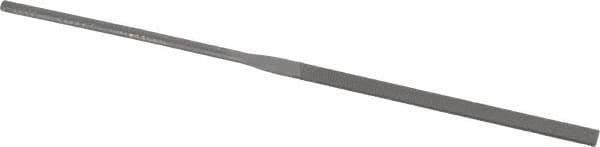 Grobet - 6-1/4" Needle Precision Swiss Pattern Equalling File - Round Handle - Best Tool & Supply