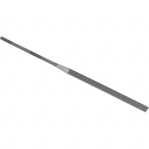 Grobet - 6-1/4" Needle Precision Swiss Pattern Equalling File - Round Handle - Best Tool & Supply