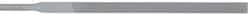 Grobet - 6-1/4" Needle Precision Swiss Pattern Equalling File - Round Handle - Best Tool & Supply