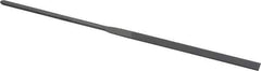 Grobet - 6-1/4" Needle Precision Swiss Pattern Equalling File - Round Handle - Best Tool & Supply